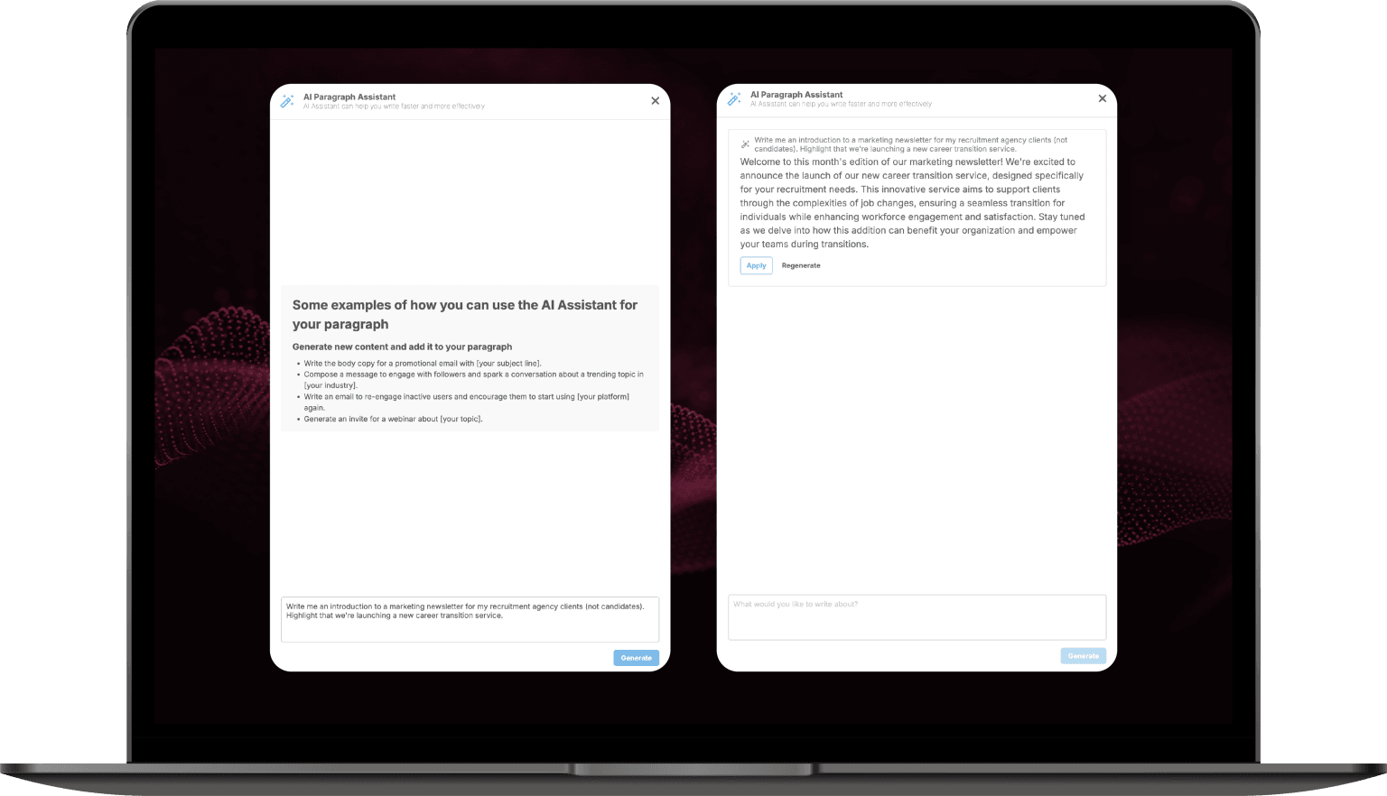 Roi-AI AI content creation tool for recruitment marketing — generating job ad copy, email subject lines, social media content and high-quality visuals on demand